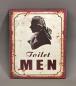Preview: Blechschild Toilet Men