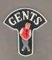 Preview: Eisenguss Toilettenschild Gents
