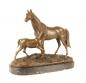 Preview: Bronze Skulptur Pferd mit Fohlen