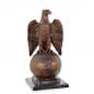 Preview: Bronze Skulptur Adler auf Globus