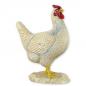 Preview: Eisen Figur Skulptur rustikal Huhn weiß