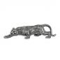 Preview: Eisen Figur Skulptur rustikal Panther silberfarbengrau