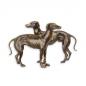 Preview: Eisen Figur Skulptur rustikal Paar Windhunde