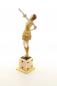Preview: Bronze Lady Art déco auf Würfel farbig