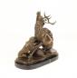 Preview: Bronze Skulptur Hirschjagd