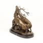 Preview: Bronze Skulptur Hirschjagd
