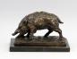 Preview: Bronze Wildschwein auf Sockel