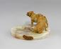 Preview: Visitenkartenschale mit Bronze Bulldogge und Mops
