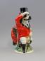 Preview: Figuren-Bierkrug Jagdhund als Jäger "Fox Hound" mit Goldhorn