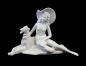 Preview: Badedame mit Hund weiss