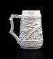 Preview: Bierkrug weiß Relief Jagd 1 Liter