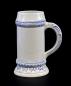 Preview: Bierkrug weiß / blau 1 Liter