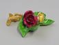 Preview: Tischblume Rose Zweig gelb purpur