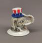 Preview: Briefbeschwerer Elefant mit Zylinder Mr. Amerika ungemarkt