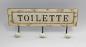 Preview: nostalgische Hakenleiste 3 Haken Toilette