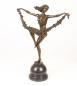 Preview: Bronze Skulptur tanzende Frau Blumen