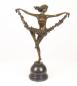 Preview: Bronze Skulptur tanzende Frau Blumen