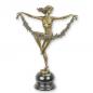 Preview: Bronze Skulptur tanzende Frau Blumen