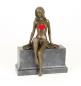 Preview: Bronze Skulptur Halbnackte Frau