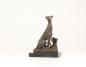 Preview: Bronze Skulptur sitzender Windhund