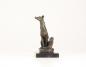 Preview: Bronze Skulptur sitzender Windhund