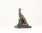 Preview: Bronze Skulptur sitzender Windhund