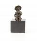 Preview: Bronze Skulptur kleines Mädchen sitzend