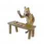 Preview: Bronze Skulptur Fuchs als Kartentrickspieler