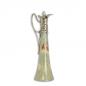 Preview: Bronze Porzellan Kanne Jugendstil versilbert