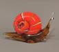 Preview: Murano Stil Glasfigur Schnecke