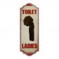 Preview: geprägtes Blechschild Toilet Ladies