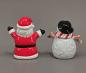 Preview: Salz und Pfeffer Streuer Paar Santa and Snowman