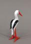 Preview: Lauscha Glasfigur Storch H8cm