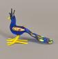 Preview: Lauscha Glasfigur Pfau 6x2x3cm