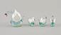 Preview: Lauscha Glasfigur Schwan mit 3 Küken 5 cm