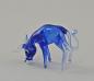 Preview: Lauscha Glasfigur Esel blau 5x3,5cm