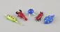 Preview: Lauscha Glasfigur Satz 5 Krabbeltierchen Lca.6cm