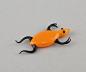 Preview: Lauscha Glasfigur komisches Tierchen orange L5cm