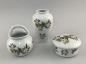 Preview: Porzellan Vase Dose Korb Vogeldekor Blumen Art déco