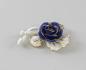 Preview: Rose mit Zweig Kobalt / gold