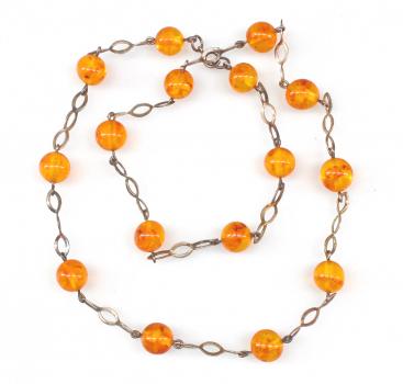 Bernstein-Silber-Kette