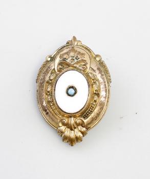 Goldene Brosche Spätbiedermeier