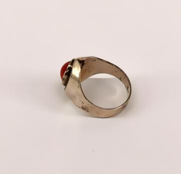 Ring 835er Silber brauner Stein Stempel Schwalbe Gr. 55