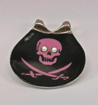 Porzellan Anhänger Kämmer Totenkopf Pirat