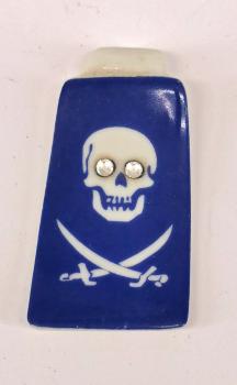 Porzellan Anhänger Kämmer Totenkopf Pirat