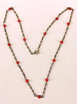 versilberte Korallen-Kette