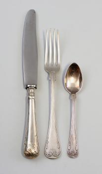 Speisebesteck teils Silber