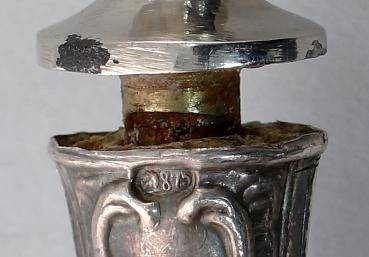 Tortenheber mit Silbergriff Gründerzeit