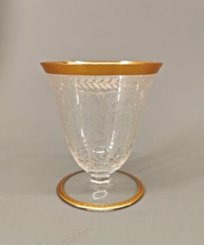 Geschliffene Kratervase Art decó