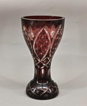 rubinrote Überfang-Vase